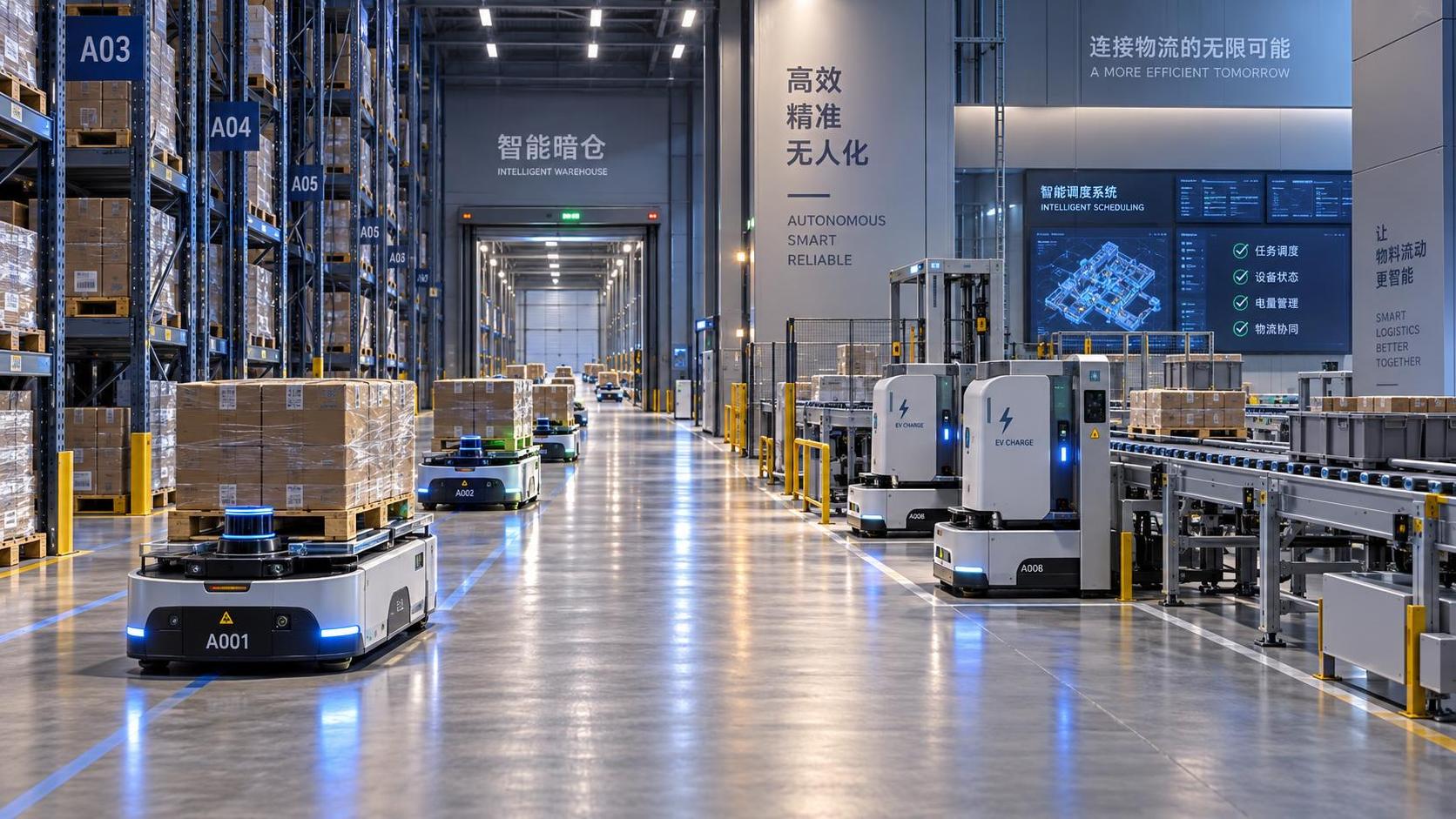What drives smart intralogistics systems cost in a dark warehouse?