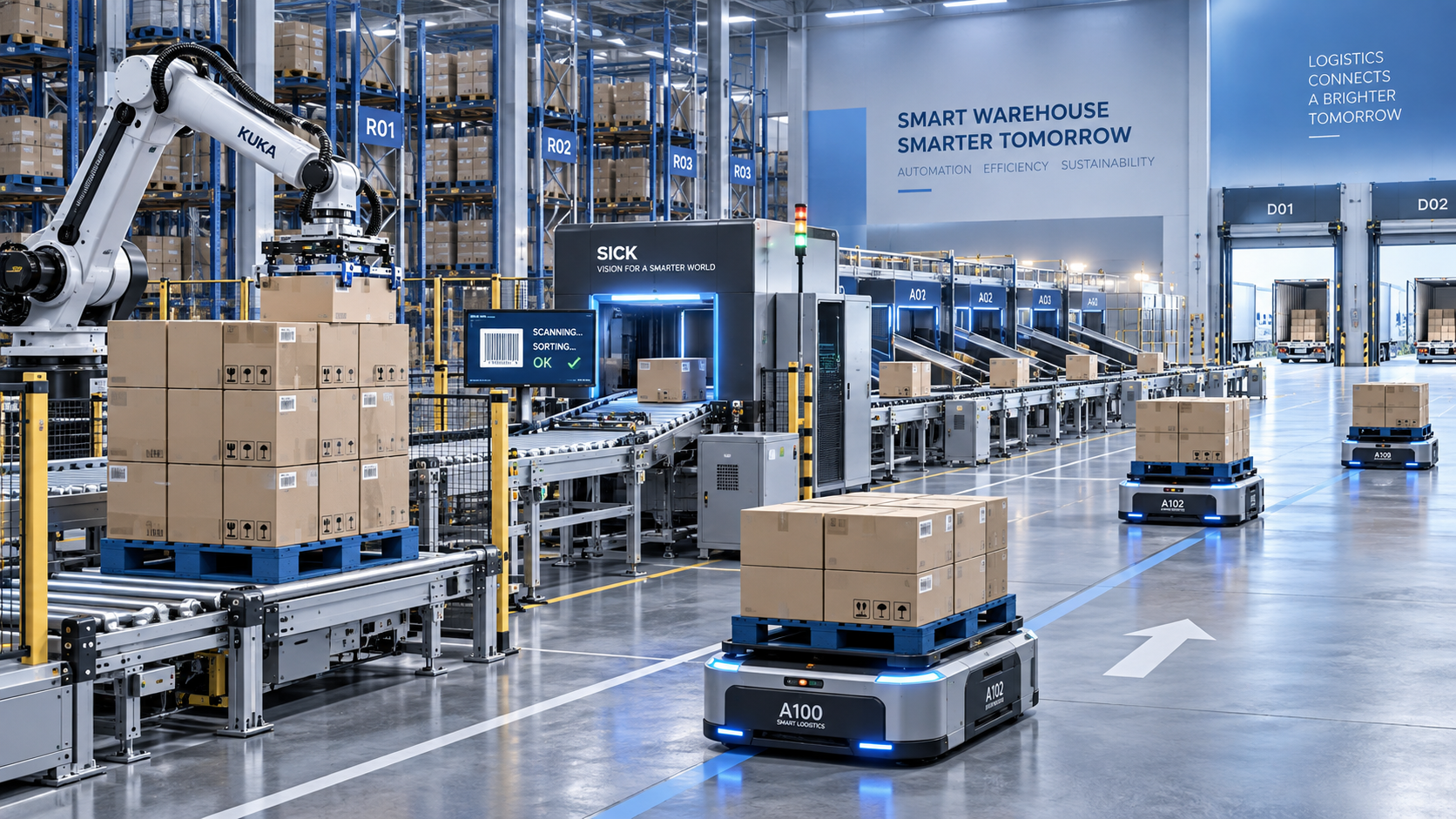 When does scalable intelligent material flow justify warehouse automation?
