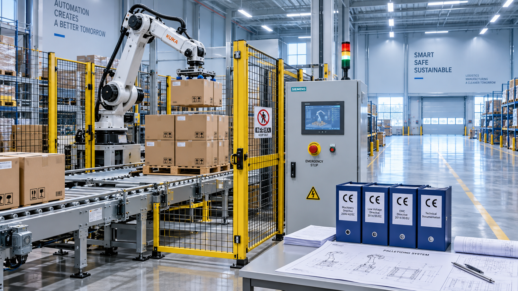 How to verify CE certification for robotic pallet handling systems