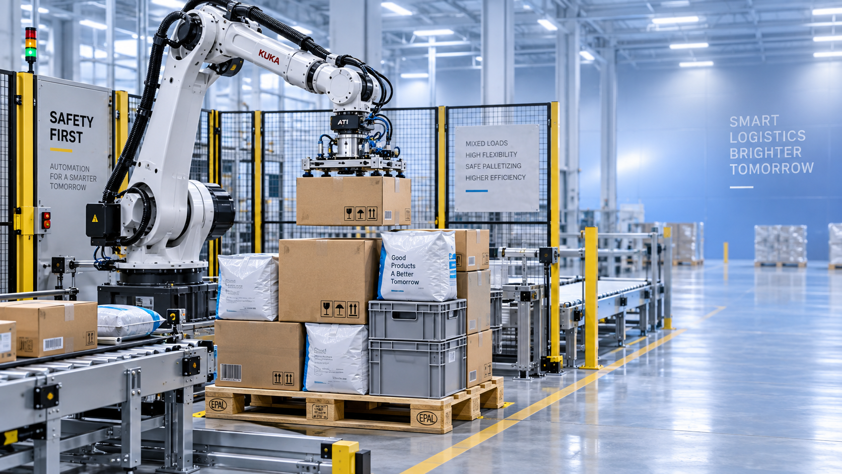 When does force sensing make a palletizing factory safer for mixed loads?