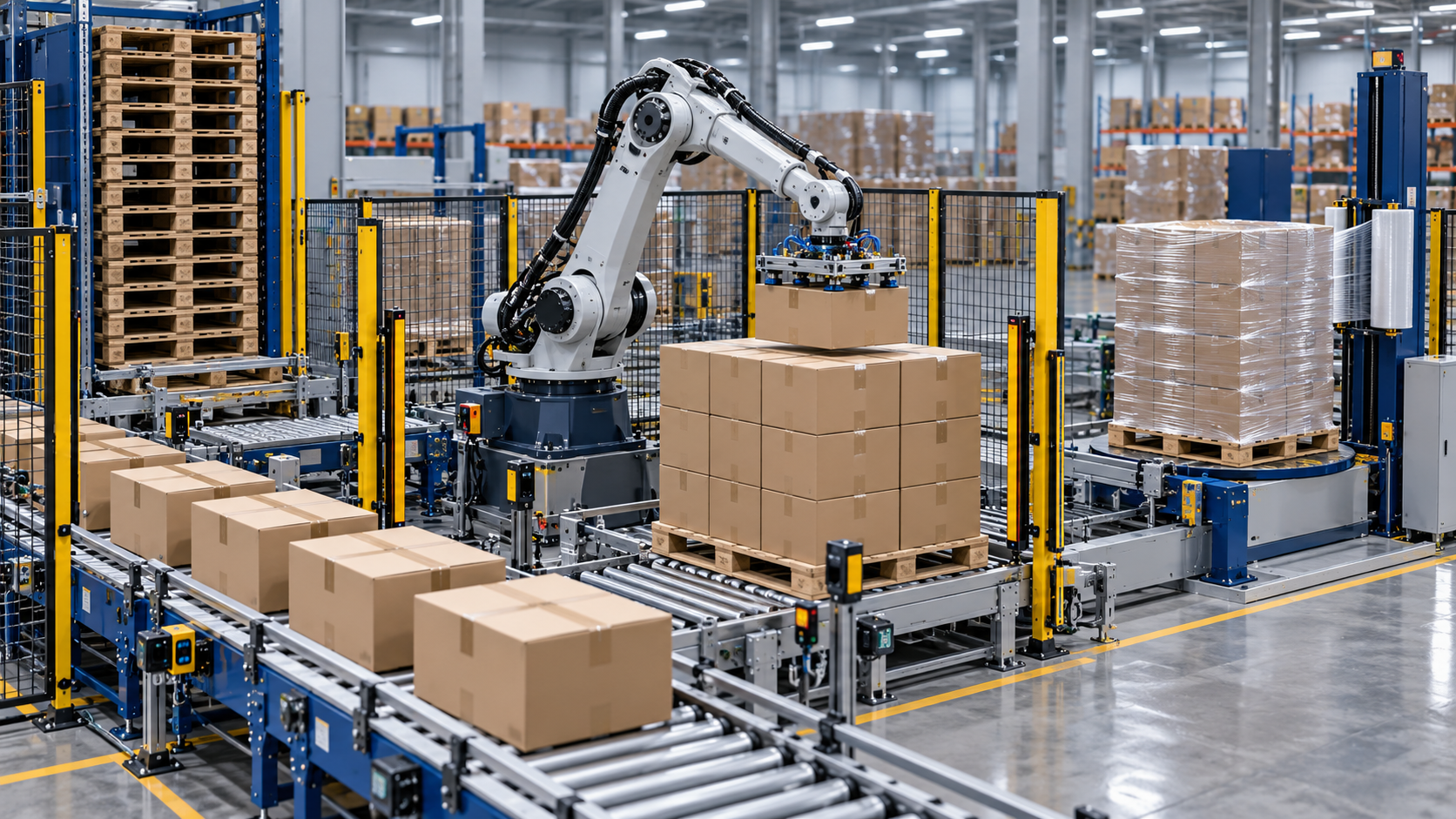 How to calculate ROI for warehouse robotics in palletizing operations