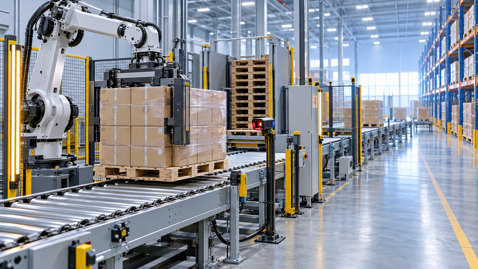 What drives automated pallet handling price in a warehouse project?