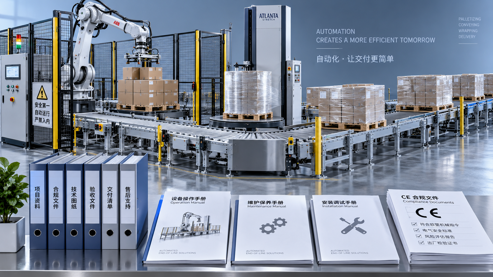 What CE documentation should an end-of-line automation exporter provide?