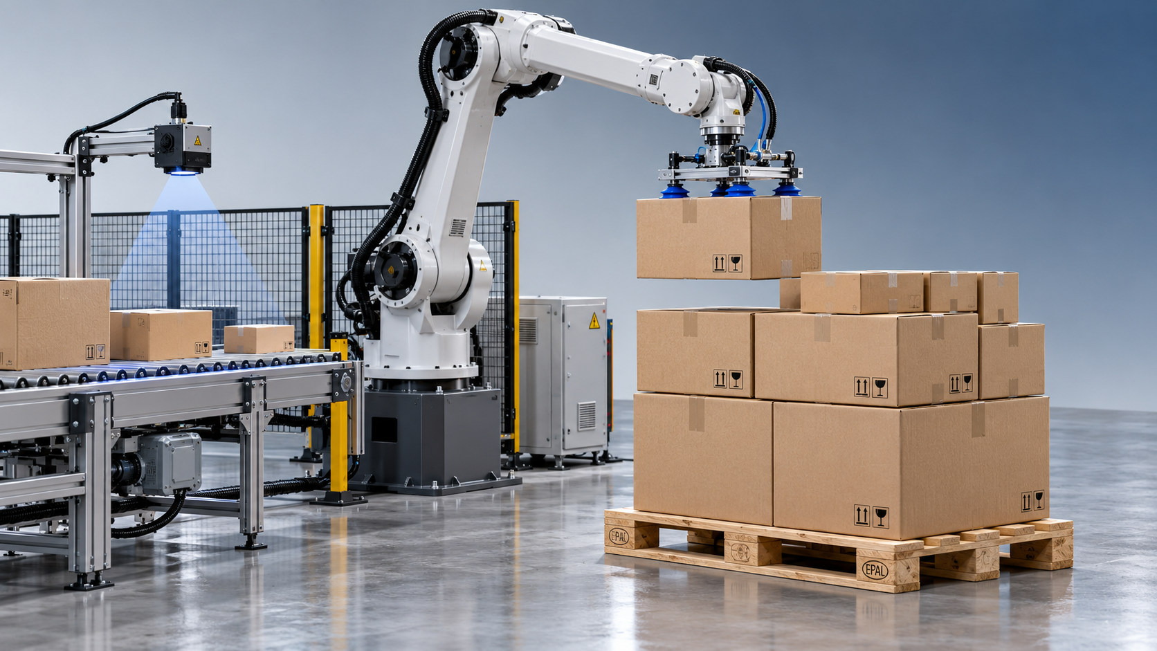 Can a machine vision palletizing solution handle mixed-size boxes?