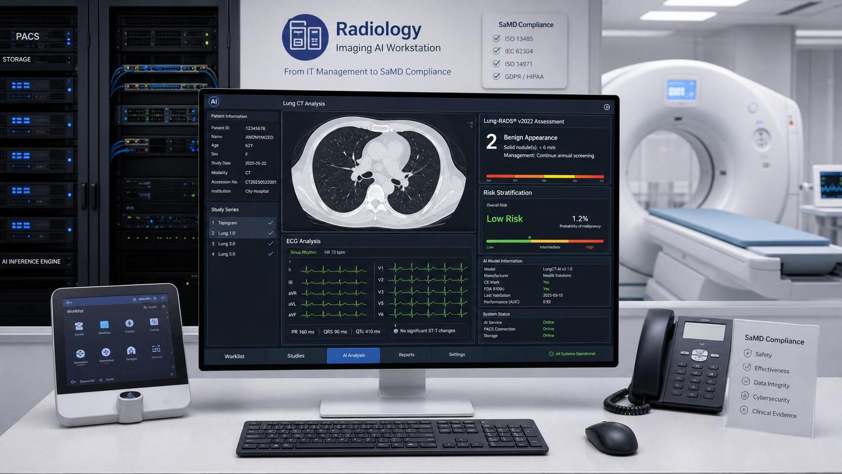When does medical AI need SaMD compliance instead of IT review?