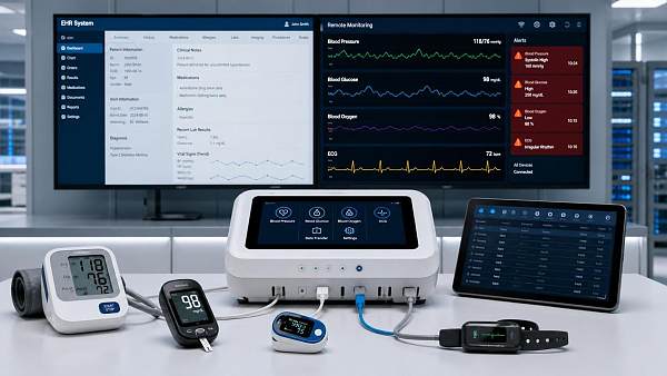 When does a telehealth platform for remote monitoring need EHR integration?