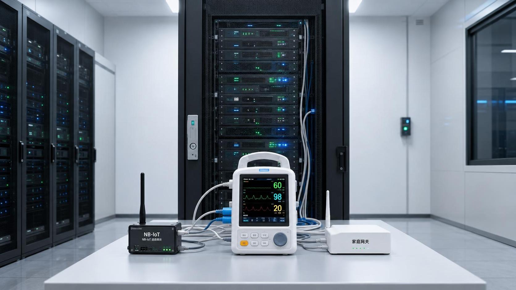 What security checks should an NB-IoT healthcare platform pass?
