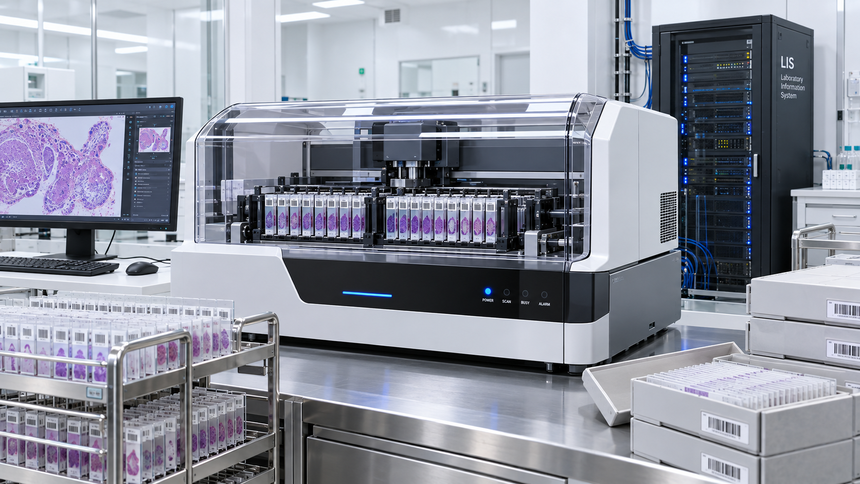 Selecting an Automated Digital Pathology System: Workflow, Capacity, and LIS Integration
