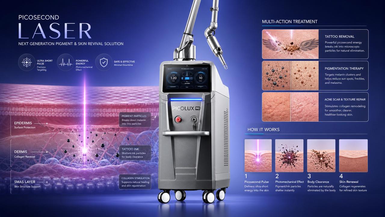 Picosecond laser downtime is shorter, but not always easier