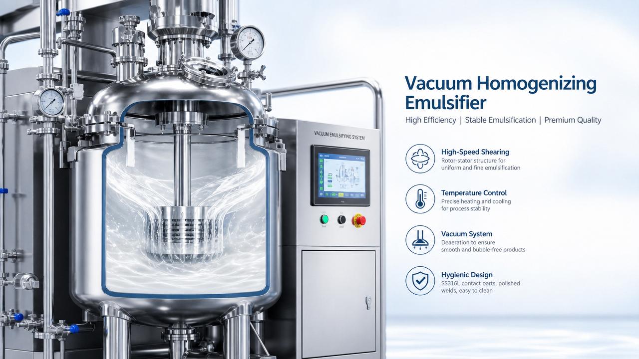 Cosmetic Emulsification Technology Explained: Process Steps, Shear Control, and Stability