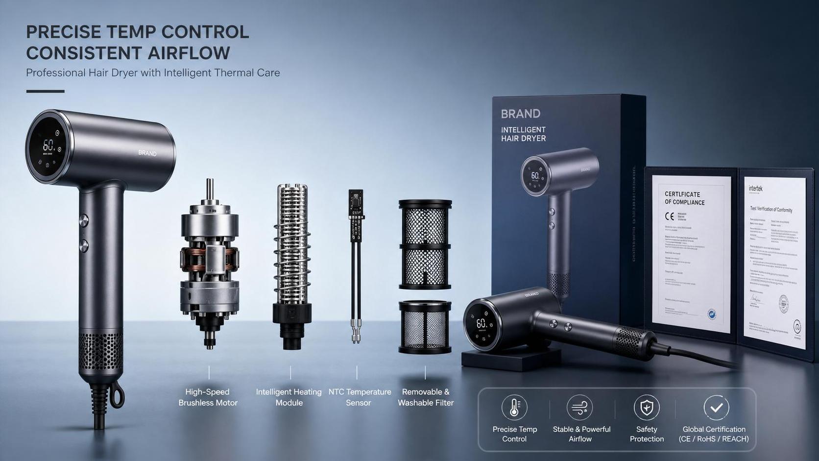 Temperature Controlled Hair Dryers Wholesale: Key Specs, MOQ, and Certification Checks