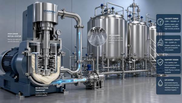 How to Evaluate High Shear Processing Equipment for Viscosity, Throughput, and CIP Needs