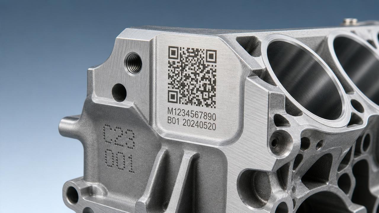 Engine block marking choices that affect traceability later