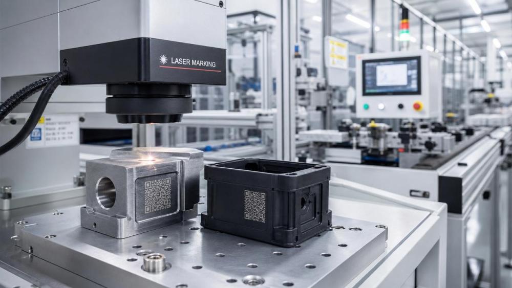 How Laser Processing Technology Creates Durable QR Codes on Metal and Plastic Parts