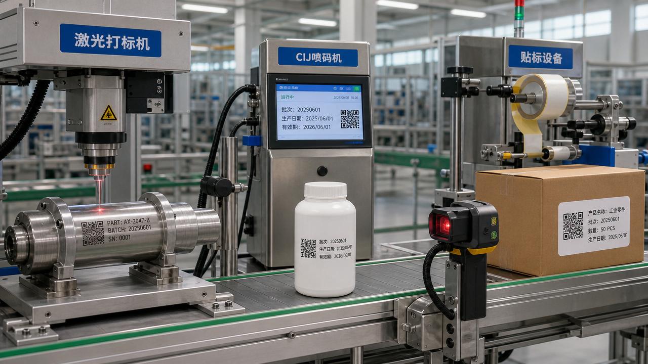 Industrial Marking Equipment Selection Guide: Laser vs CIJ vs Labels for Traceability