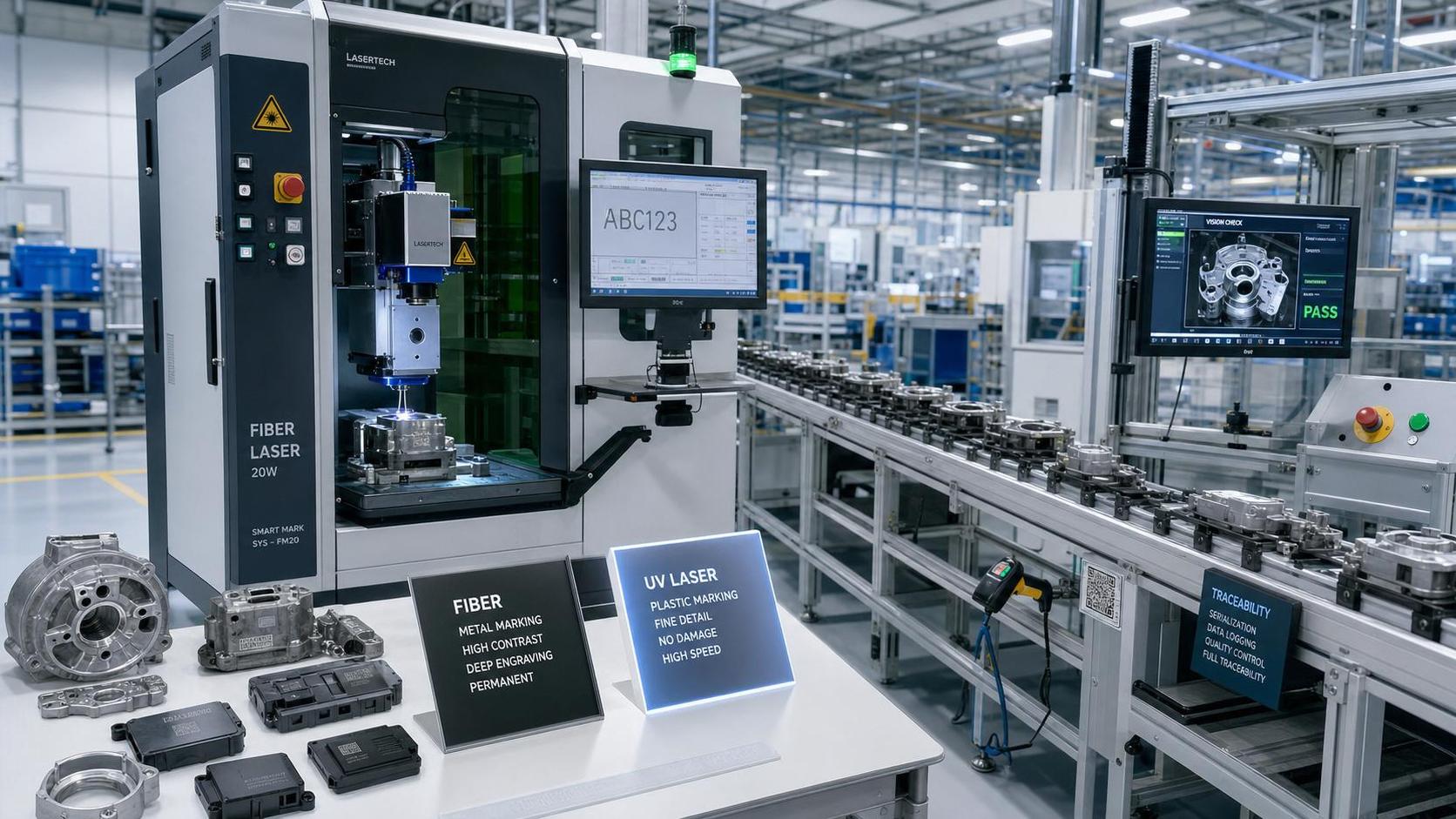 Laser Marking Solutions for Automotive: How to Compare Fiber, UV, and Part Traceability Needs