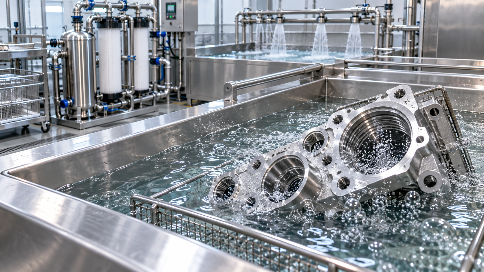 Can cavitation parts washing remove oil from blind holes?