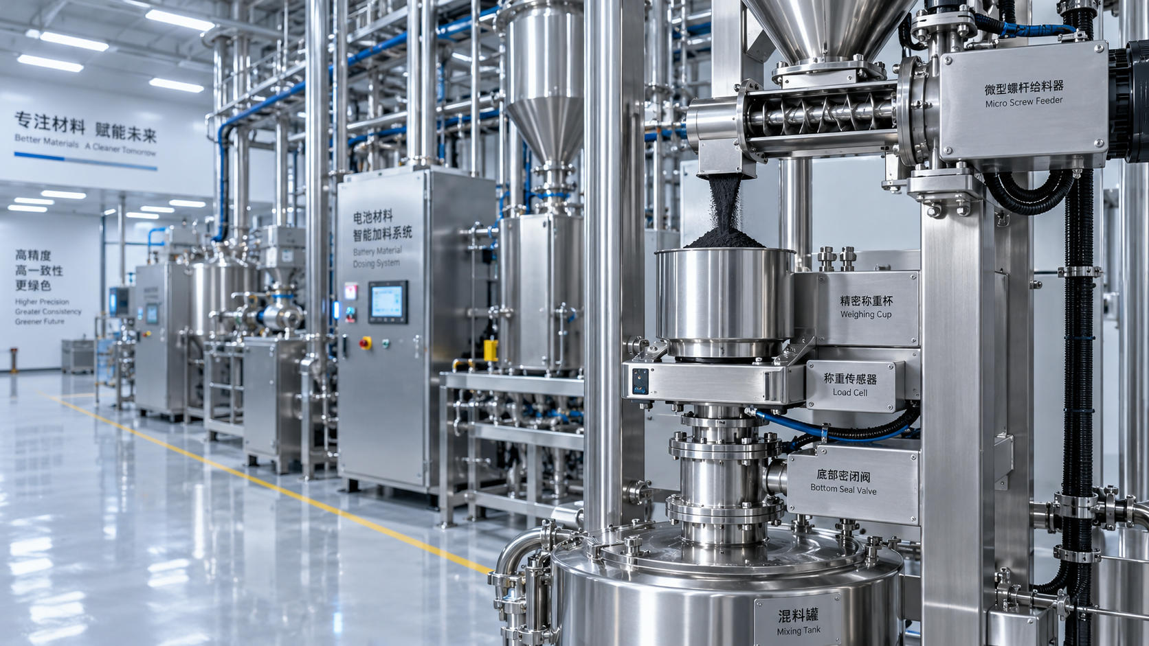 Choosing industrial weighing systems for battery powder micro-dosing