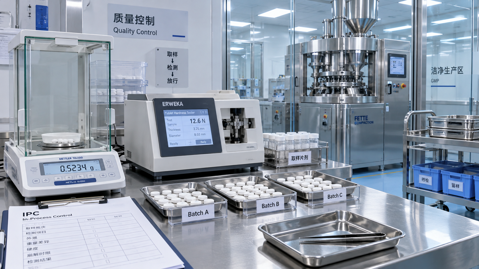 In-Process Quality Control in Pharmaceuticals: Tests, Sampling, and Acceptance Limits
