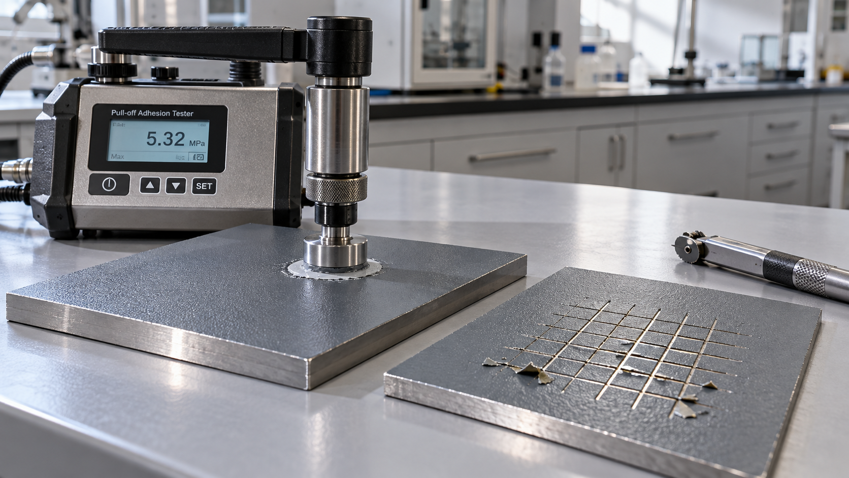 Coating Adhesion Strength: When to Use Pull-Off vs. Cross-Cut Tests