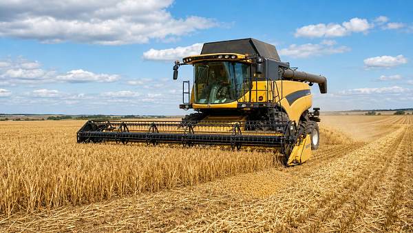 When do combine harvesters start wasting grain in the field?