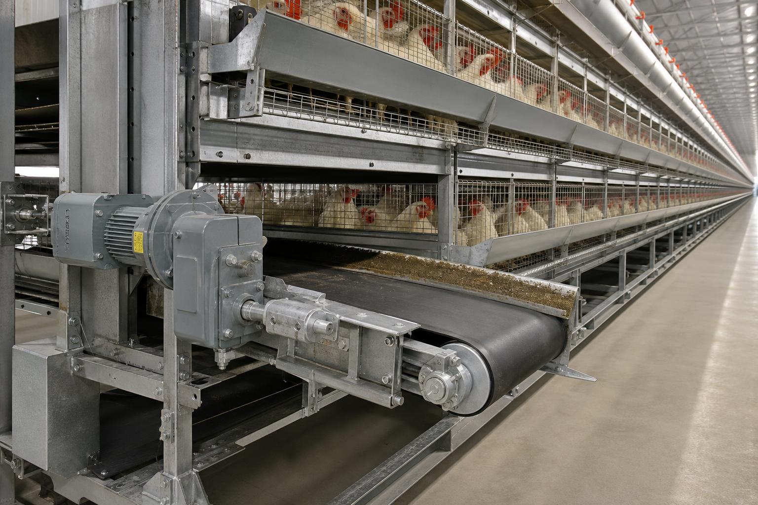 Manure Belt Conveyor for Poultry Farms: Cleaning Efficiency and Installation