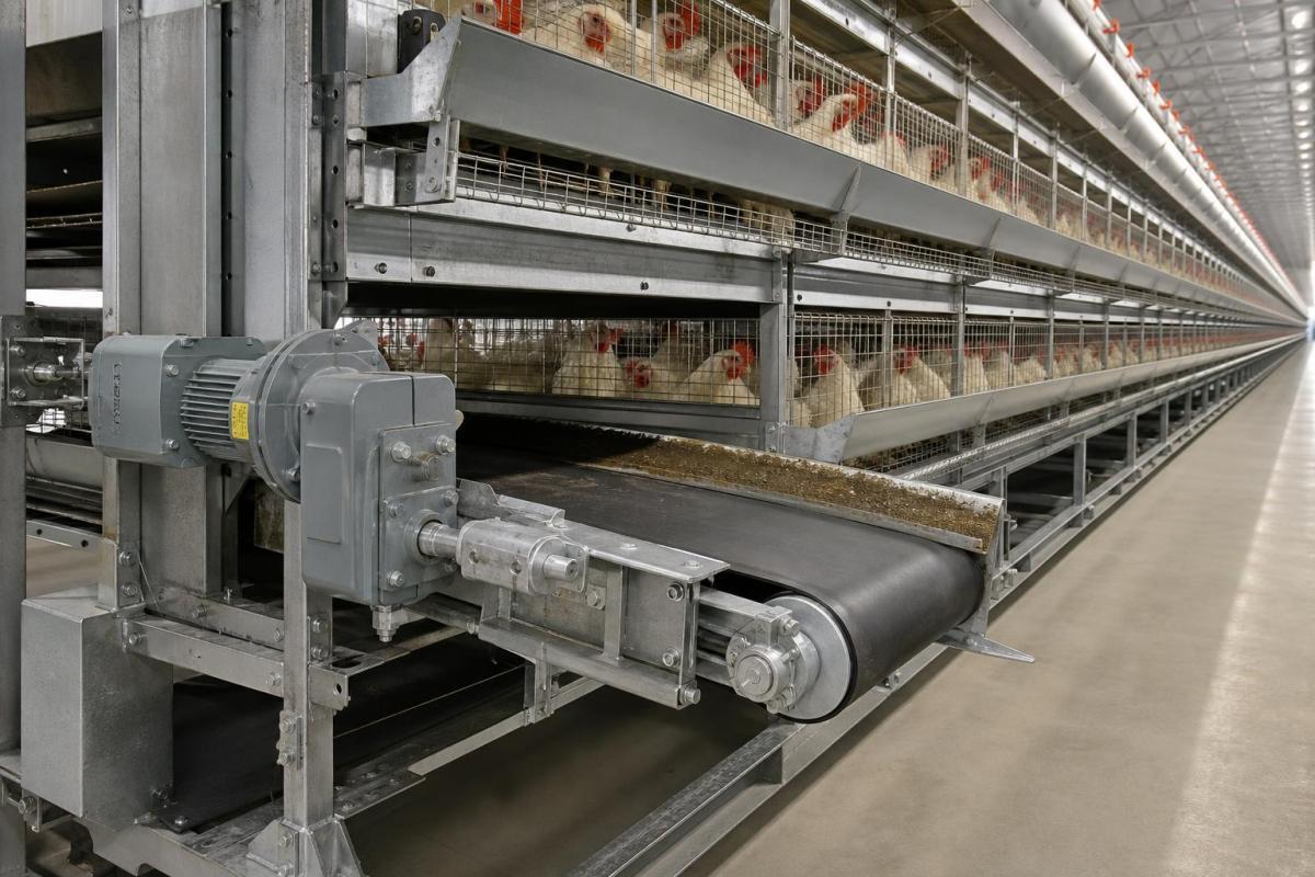 Manure Belt Conveyor for Poultry Farms: Cleaning Efficiency and Installation