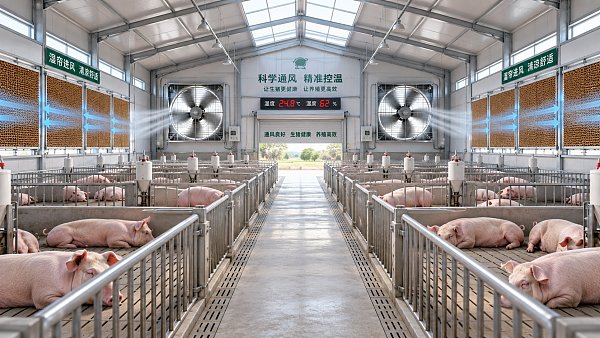 How ventilation rates affect swine barn climate control in hot weather