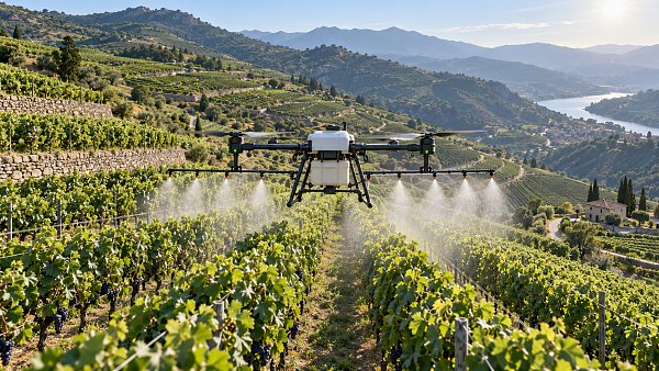 How hillside spray drones maintain coverage on uneven terrain