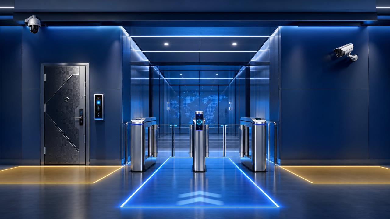 Security System Design for Controlled Entry: Layout, Devices, and Risk Zones