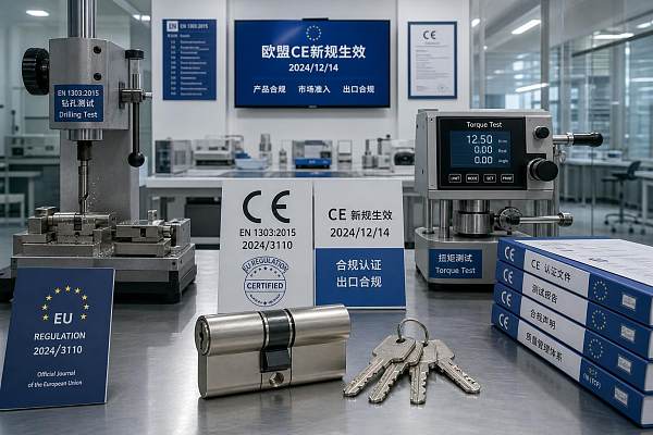 EU CE Rule Takes Effect for Anti-picking Lock Cylinders