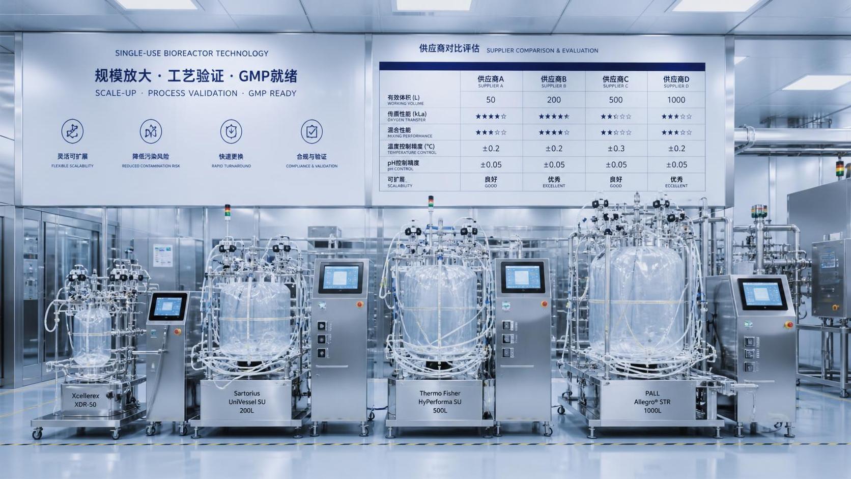 How to Compare a Single-Use Bioreactors Supplier for Scale-Up and GMP Readiness