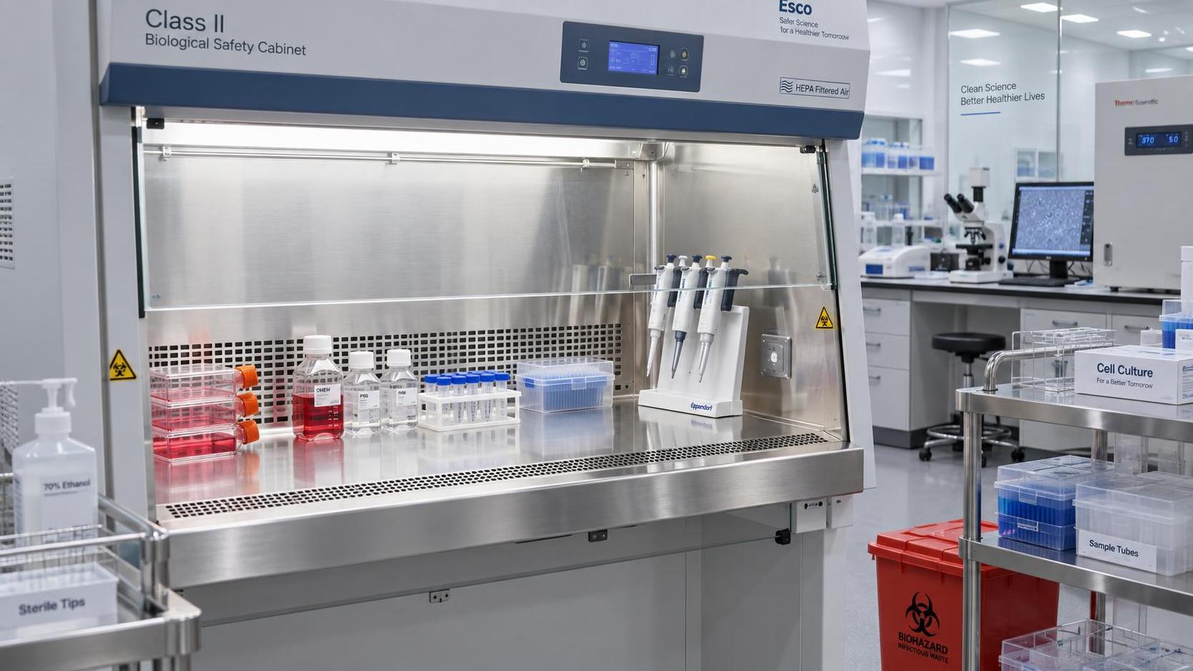 When does a Class II biosafety cabinet provide adequate protection?