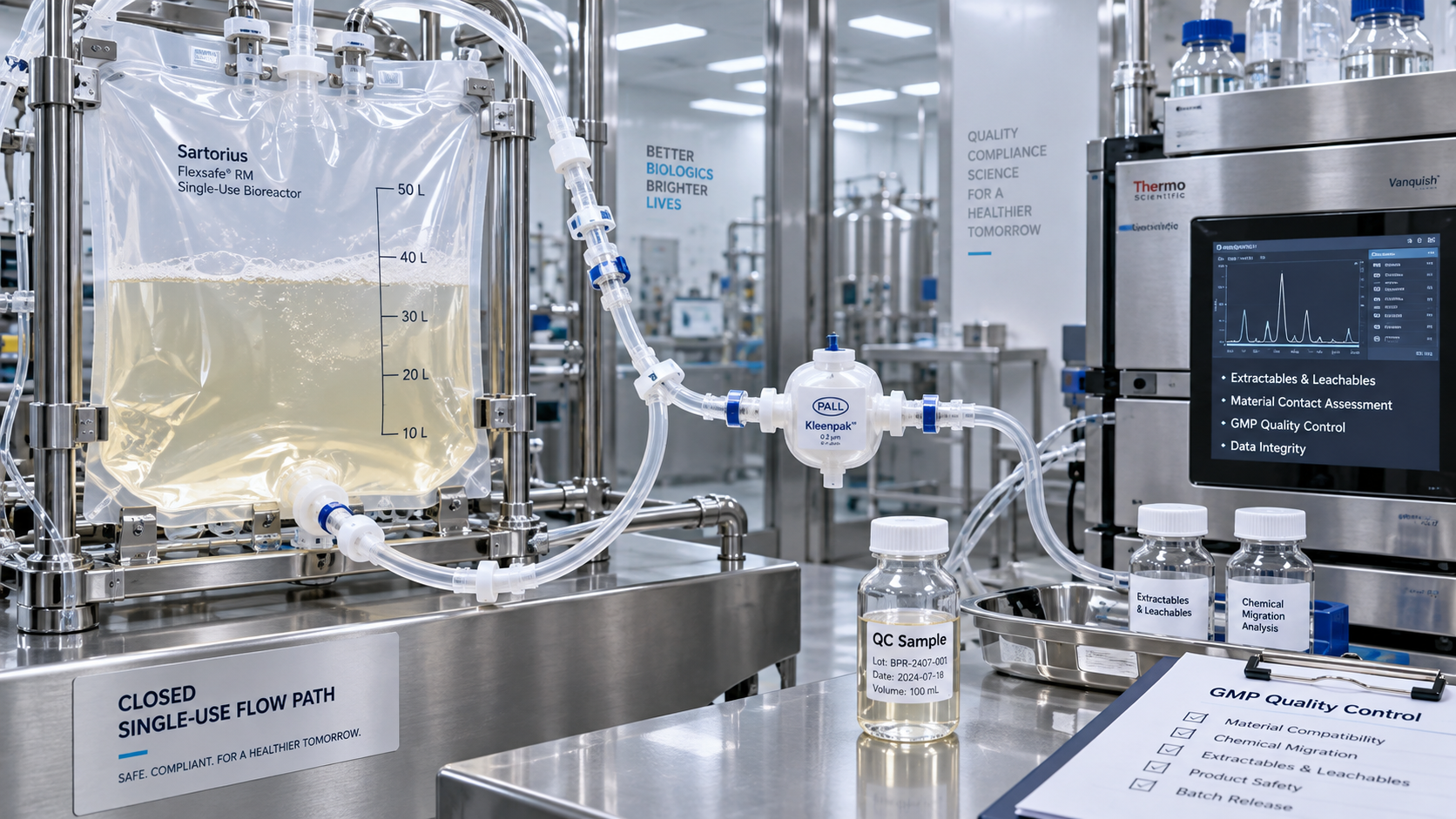 How to assess extractables and leachables risk in single-use bioprocessing