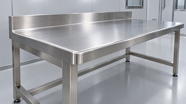 Which design features make cleanroom benches easier to clean?