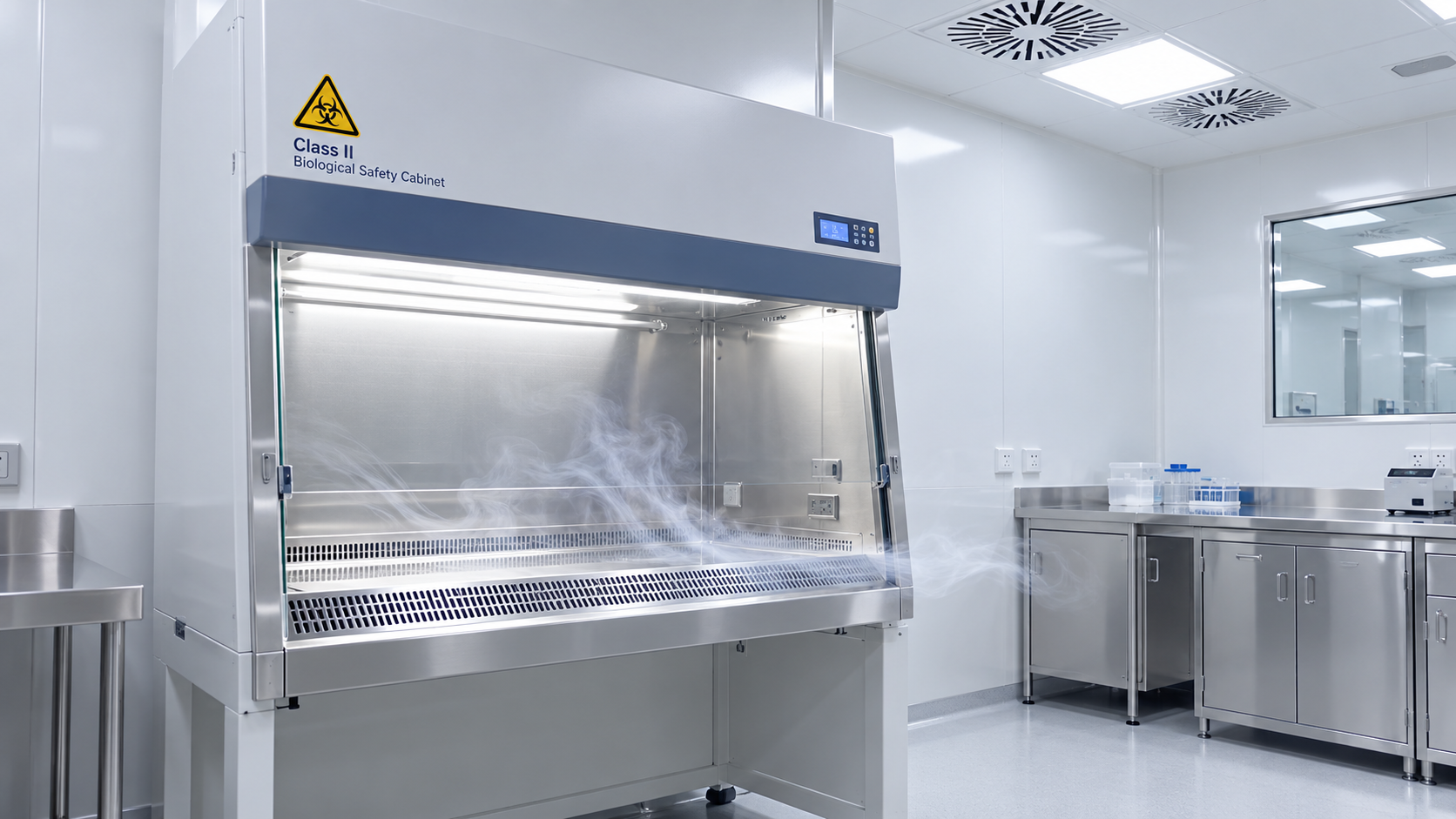 How cleanroom airflow affects biosafety cabinet containment
