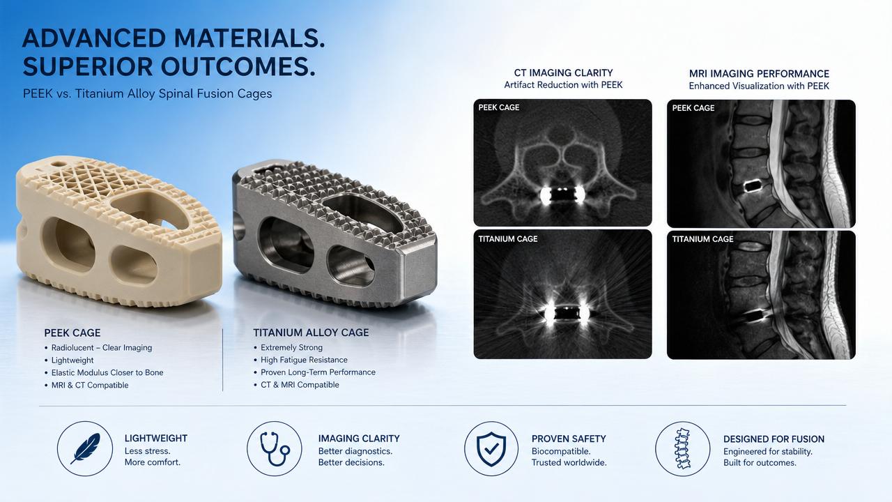 PEEK Medical Implants vs Titanium: Weight, Imaging, and Cost Factors
