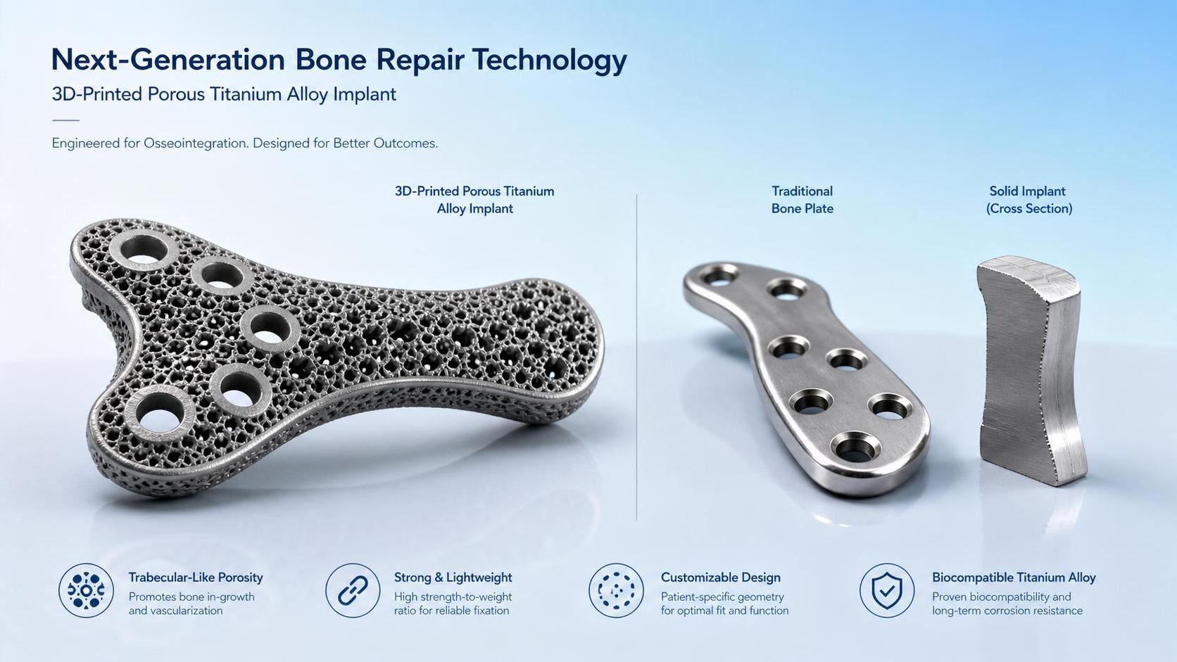 3D Printed Porous Implants vs Traditional Options in Bone Repair