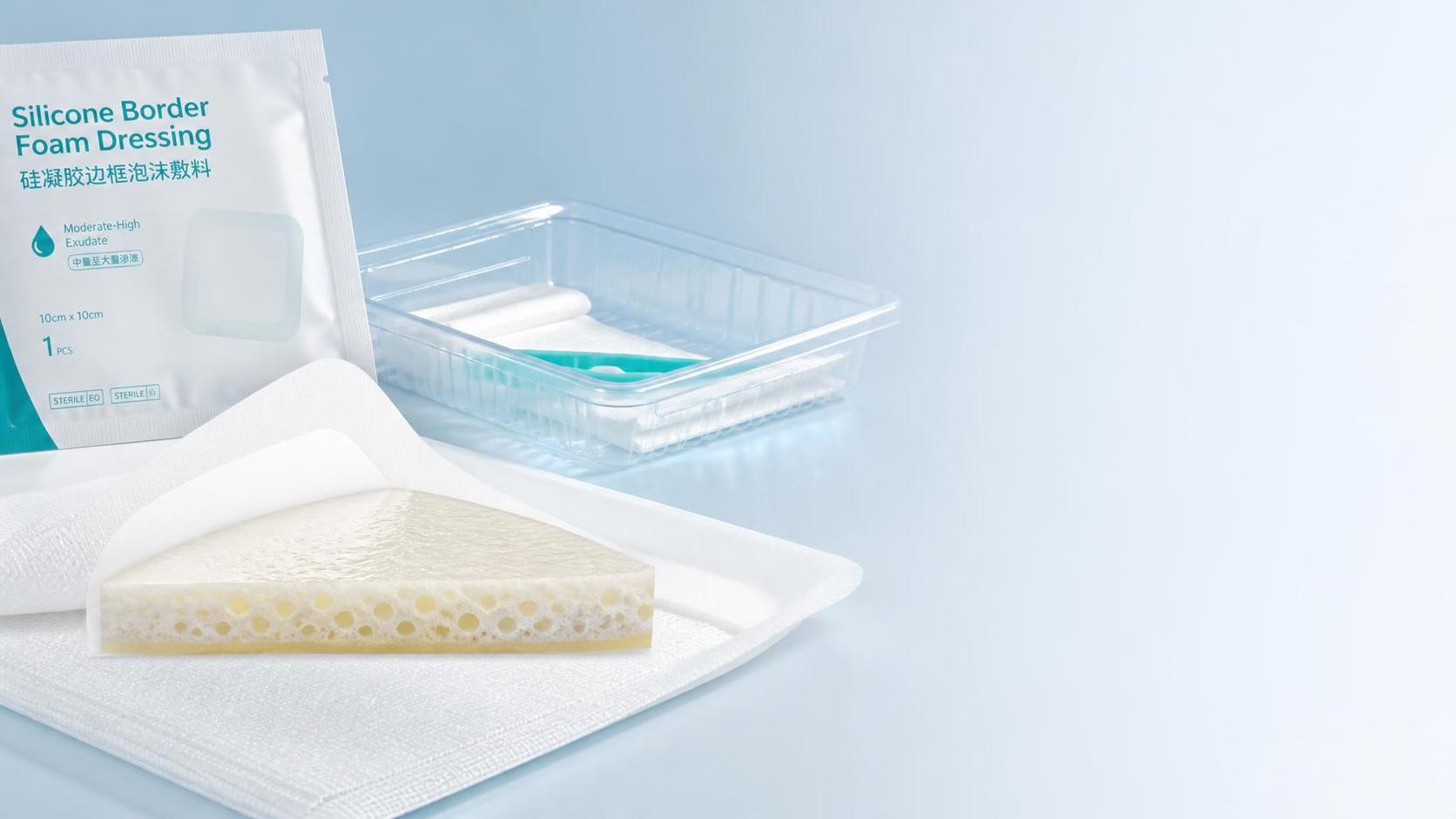 When are foam moist wound healing dressings appropriate for exuding wounds?
