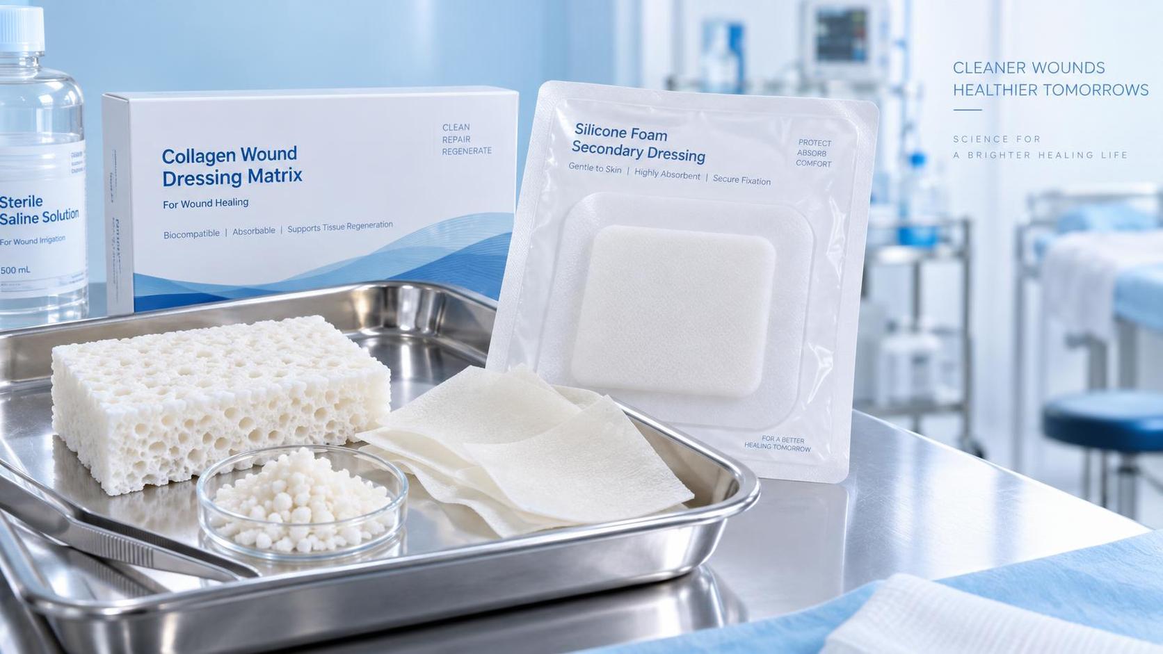 When are collagen-based tissue healing materials suitable for wound care?