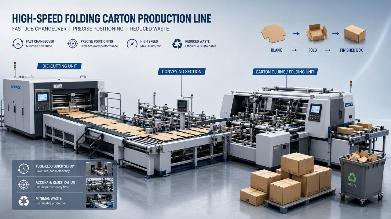 How folding carton equipment affects setup time and waste