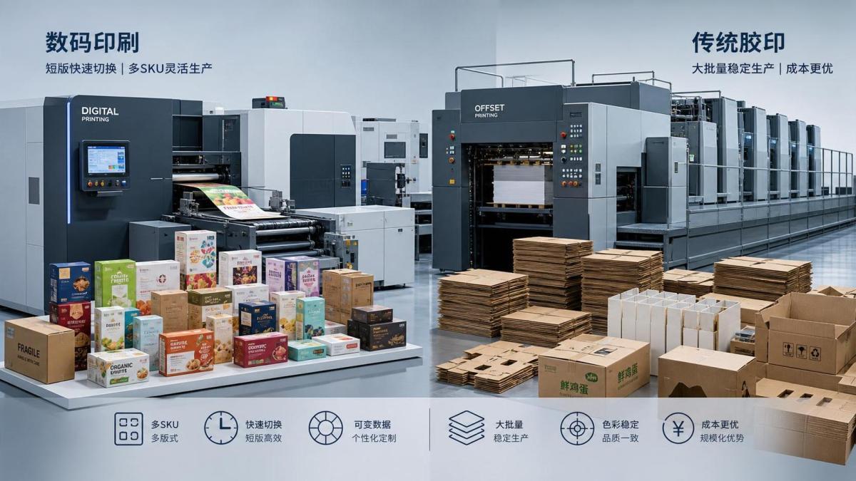 Digital Print Packaging vs Conventional Printing: How to Choose for SKU Variety and Lead Time Digital Print Packaging vs Conventional Printing: How to Choose for SKU Variety and Lead Time