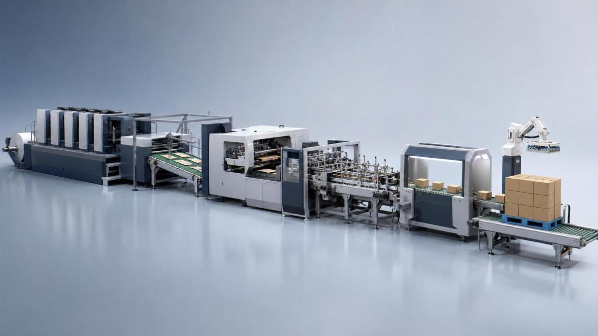 Packaging Production Equipment for Folding Cartons: What a Complete Line Includes