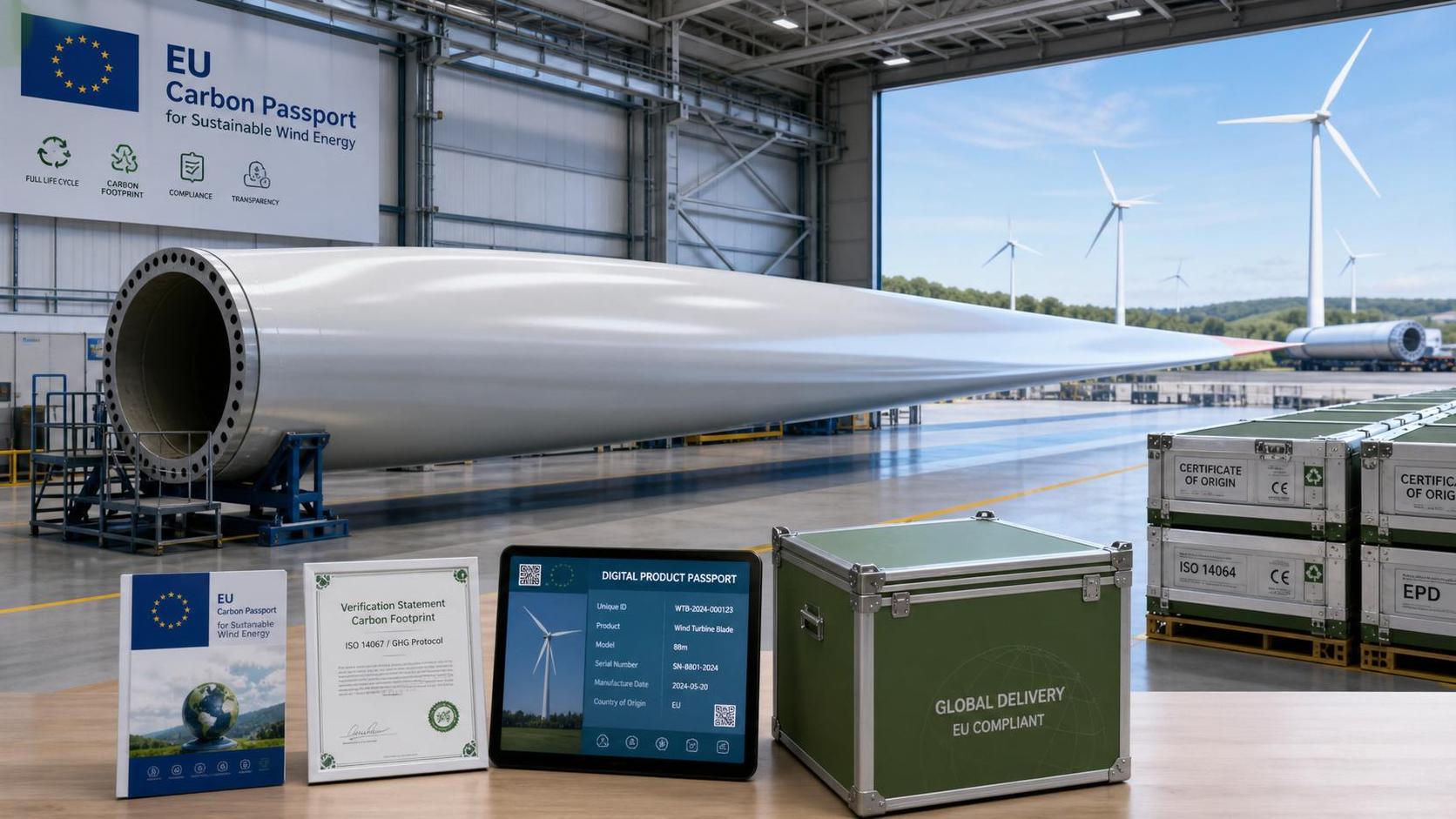 EU Starts Carbon Passport Pilot for Wind Blades