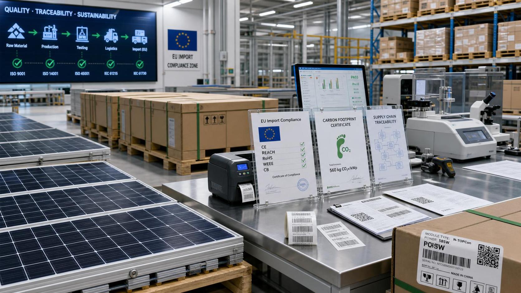 EU Sets 45g CO2e|kWh Limit for N-Type PV Module Imports