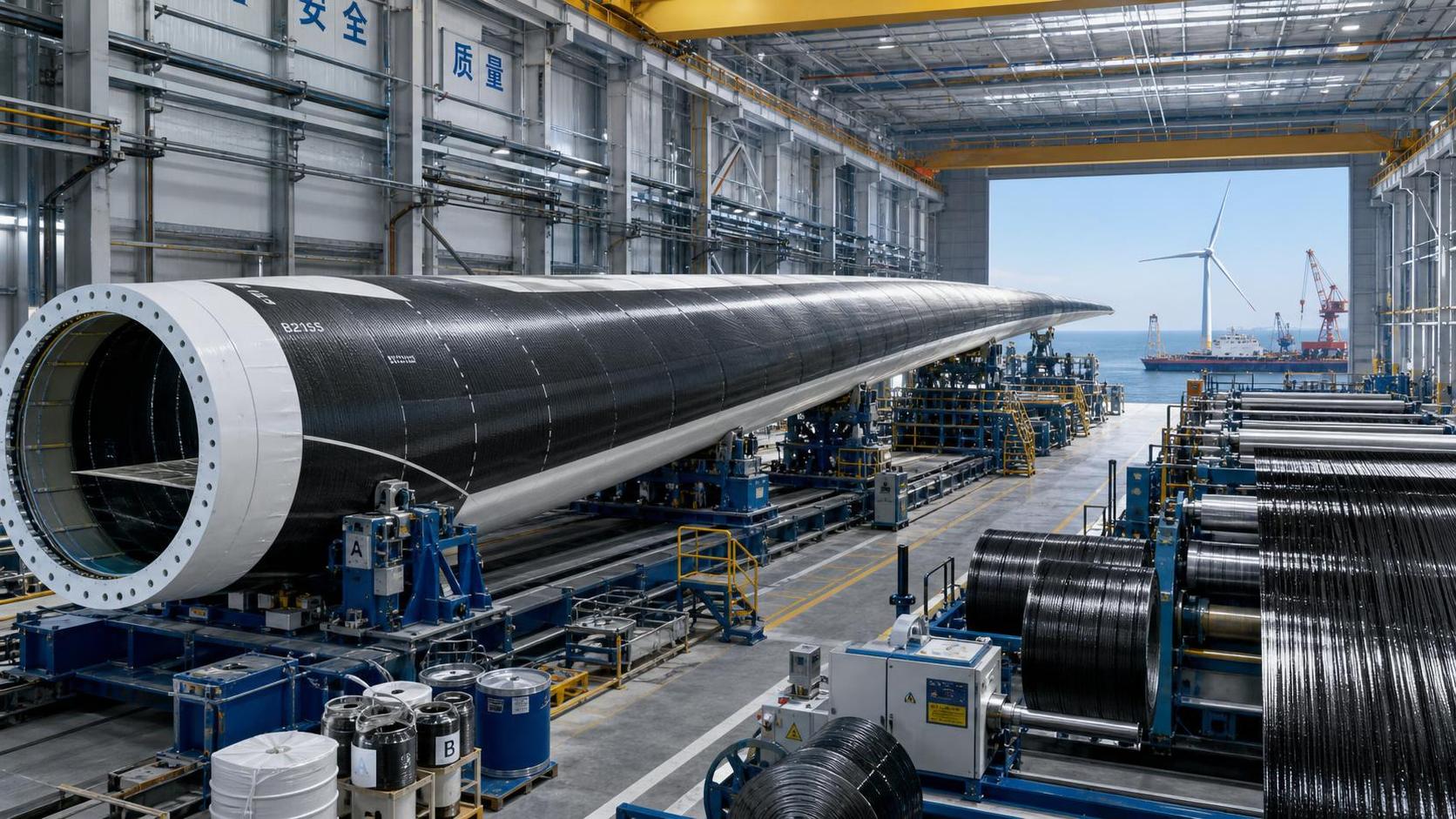 China’s Carbon Fiber Capacity Nears Half of Global Total as Offshore Wind Blade Export Edge Grows