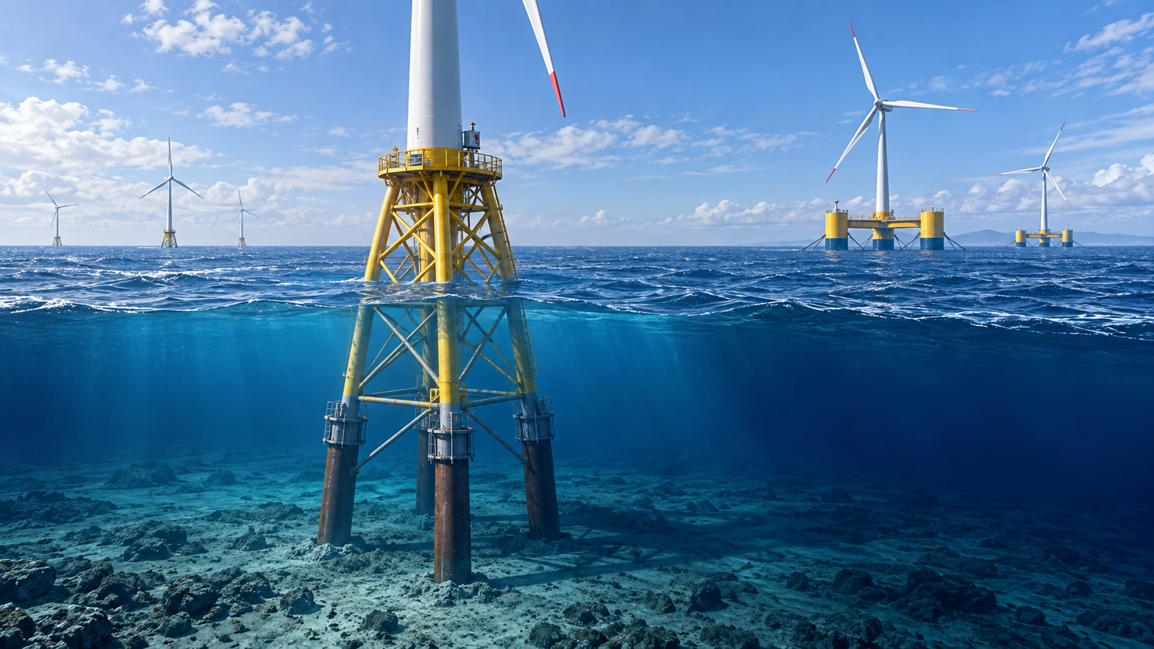 What water depth makes deepwater wind jackets impractical? What water depth makes deepwater wind jackets impractical?