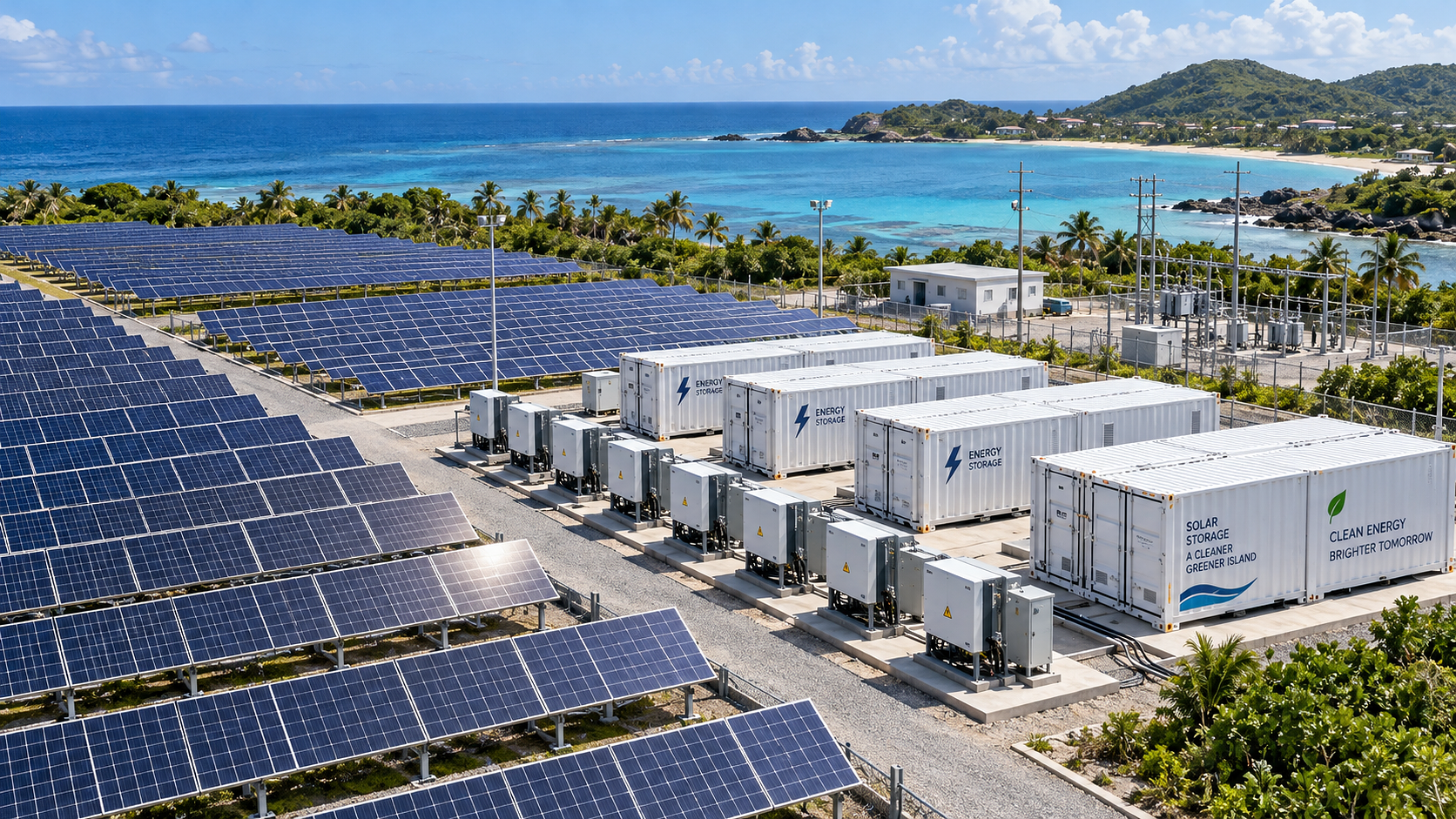 How battery storage determines the size of solar grid systems for islands
