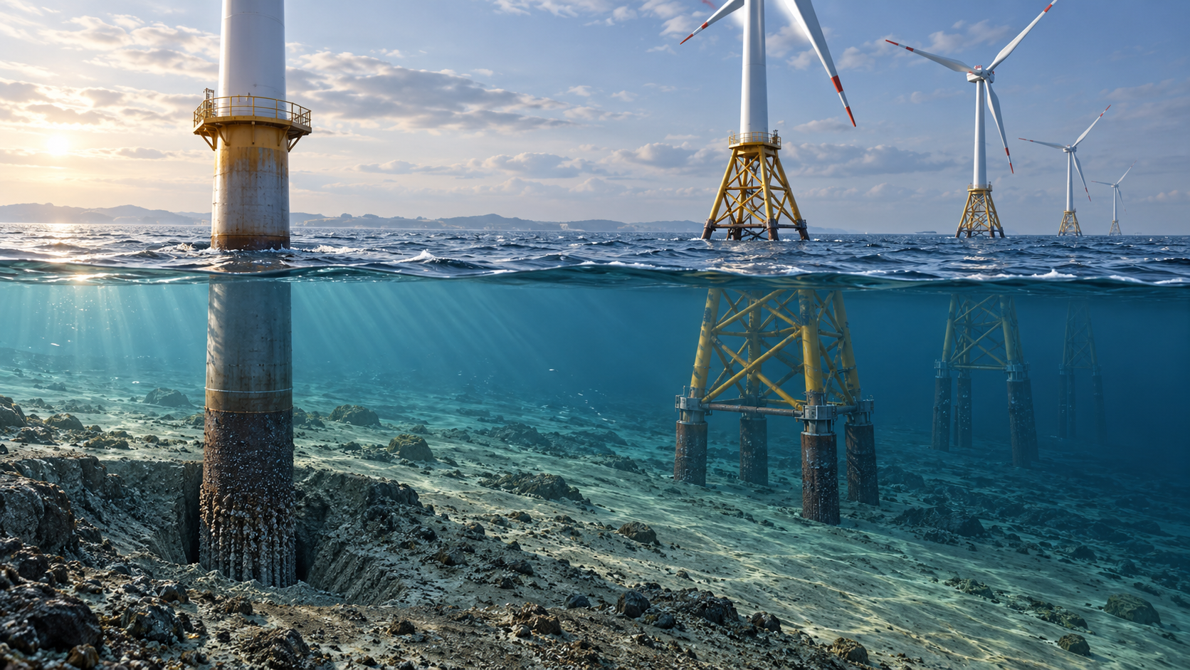 How water depth affects the choice of fixed-bottom substructures