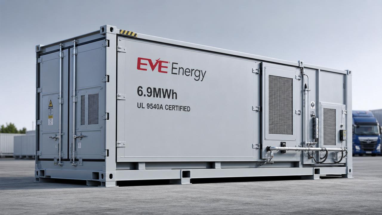 EVE Energy’s 6.9MWh Liquid-Cooled BESS Passes Full UL 9540A, Cuts Delivery to 14 Weeks